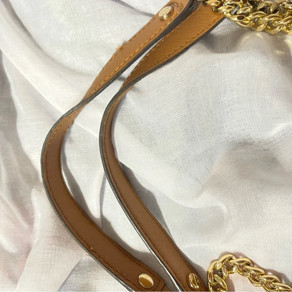 Michael Kors Cream Monogram Shoulder Bag